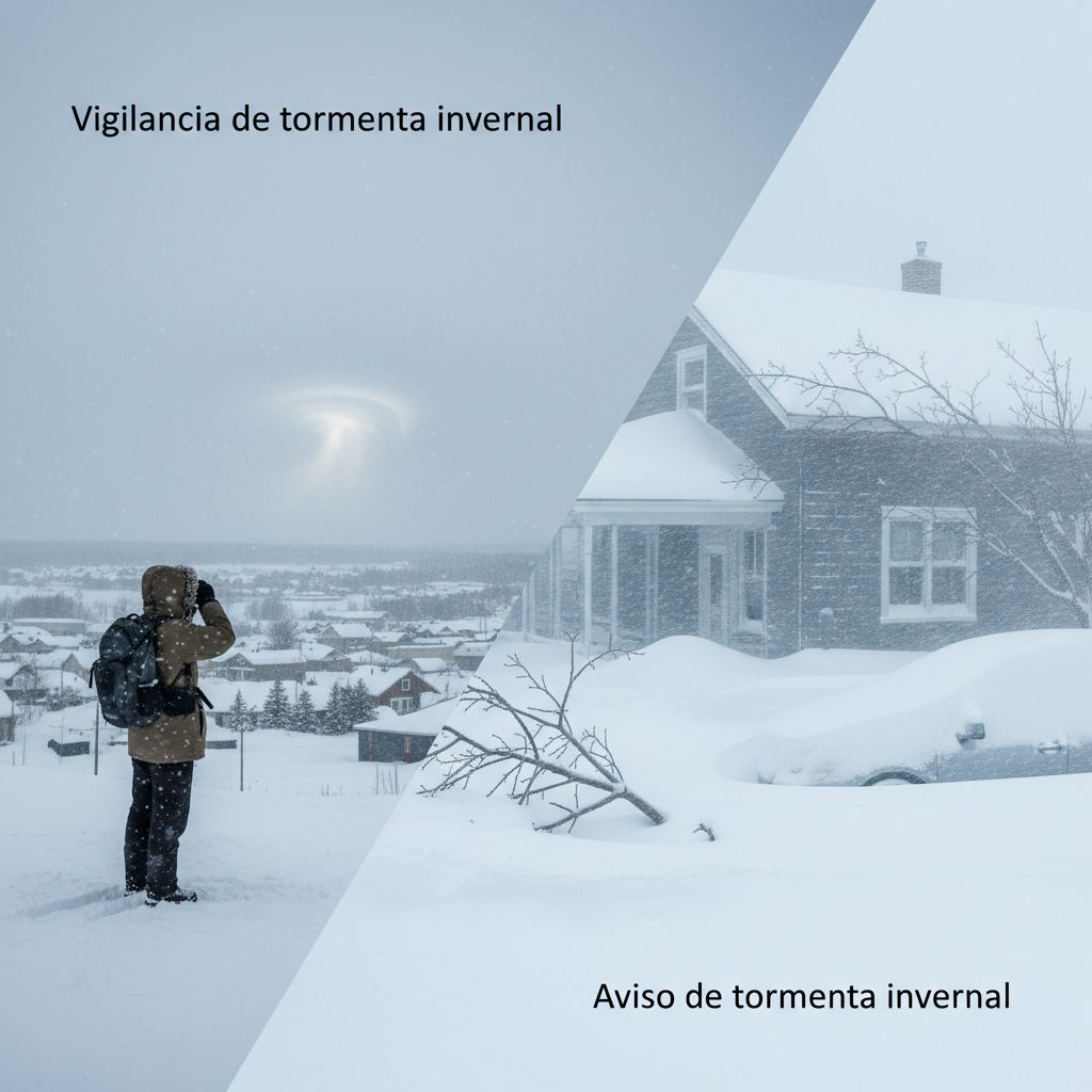 Vigilancia de tormenta invernal frente a Aviso de tormenta invernal: Lo que todos entienden mal
