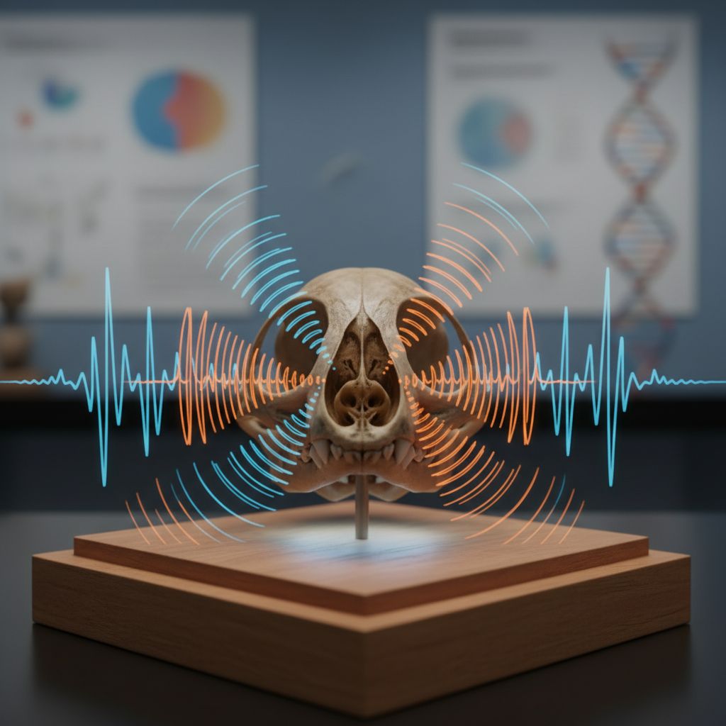 La ecolocalización moldea el cráneo de los murciélagos para adaptarse a frecuencias específicas.