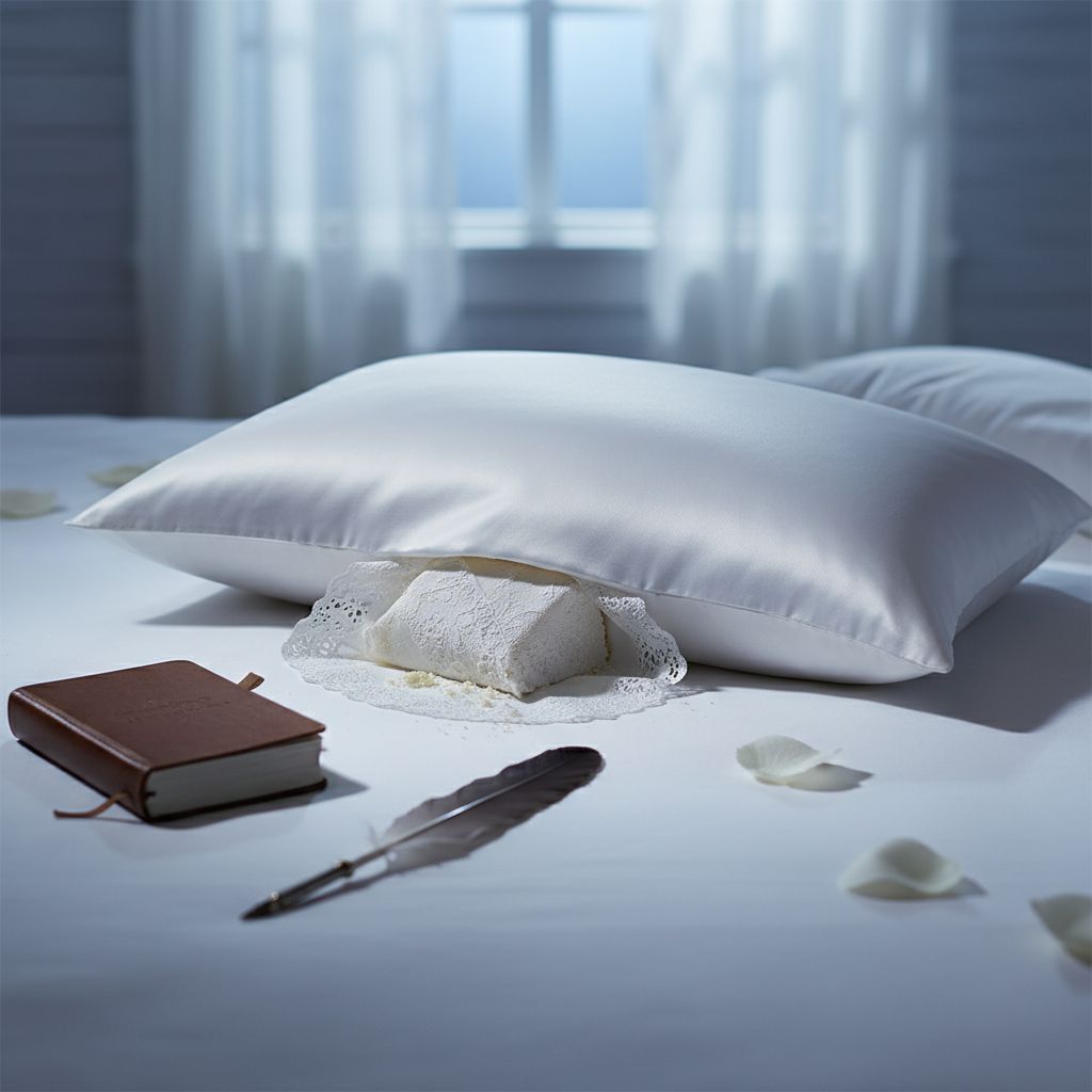 9 supersticiones extrañas relacionadas con el amor que la gente todavía cree Aves del día de San Valentín: Se cree que la primera ave que una mujer soltera ve ese día predice la naturaleza de su futuro esposo; por ejemplo, un petirrojo indica un marinero y un jilguero un hombre rico. La cáscara de la manzana: Pelar una manzana en una tira continua y lanzarla sobre el hombro; la forma que adopte la cáscara al caer revelará la inicial del futuro cónyuge. Pastel de bodas bajo la almohada: Colocar un trozo de pastel de bodas debajo de la almohada para tener un sueño profético sobre la persona con la que te casarás. Regalar cuchillos: Se considera de mala suerte regalar cuchillos o tijeras a una pareja, ya que se cree que este gesto "corta" el amor y la relación. Ver un gorrión: Si una mujer ve un gorrión el día de San Valentín, se dice que se casará con un hombre pobre, pero que su matrimonio será muy feliz. Llevar perlas en la boda: Existe la creencia de que las novias no deben usar perlas el día de su boda, porque estas representan las lágrimas que derramarán durante el matrimonio. Cebollas de los pretendientes: Escribir los nombres de varios pretendientes en bulbos de cebolla y plantarlos; el primer bulbo que brote indicará quién es el amor verdadero. Tropezar en las escaleras: Tropezar accidentalmente mientras se suben las escaleras se interpreta como una señal de que pronto habrá una boda en la casa. Rosas amarillas: En algunas culturas, regalar rosas amarillas es señal de mala suerte en el amor, pues simbolizan celos, infidelidad o el fin de la pasión. Superstición elegida: Pastel de bodas bajo la almohada.