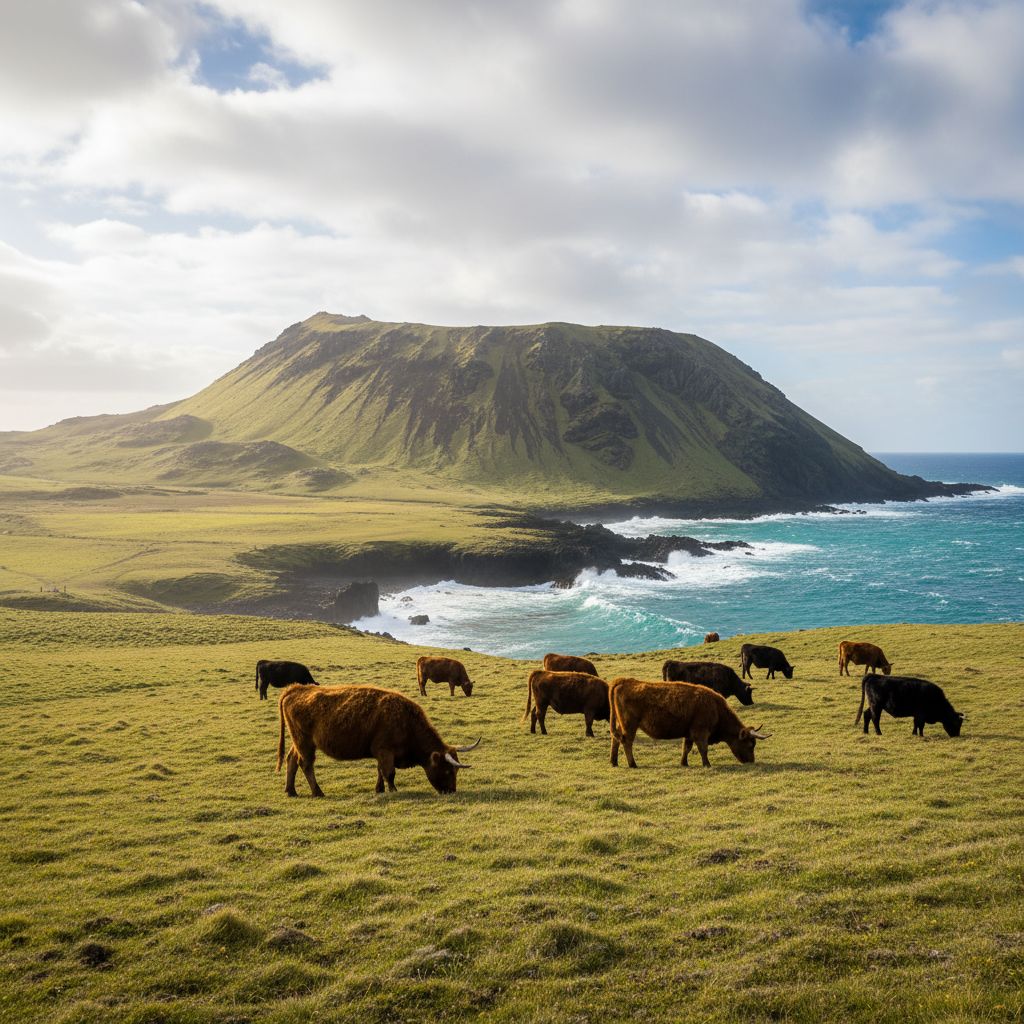 Cómo la isla de Ámsterdam se convirtió en un refugio improbable para las vacas salvajes