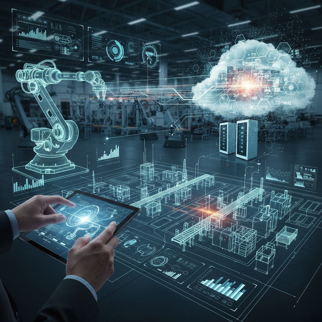Creación de Gemelos Digitales para Industria y la Optimización de la Eficiencia Sistémica (Modelado Predictivo y Arquitecturas de Datos en el Entorno de la Manufactura Inteligente)