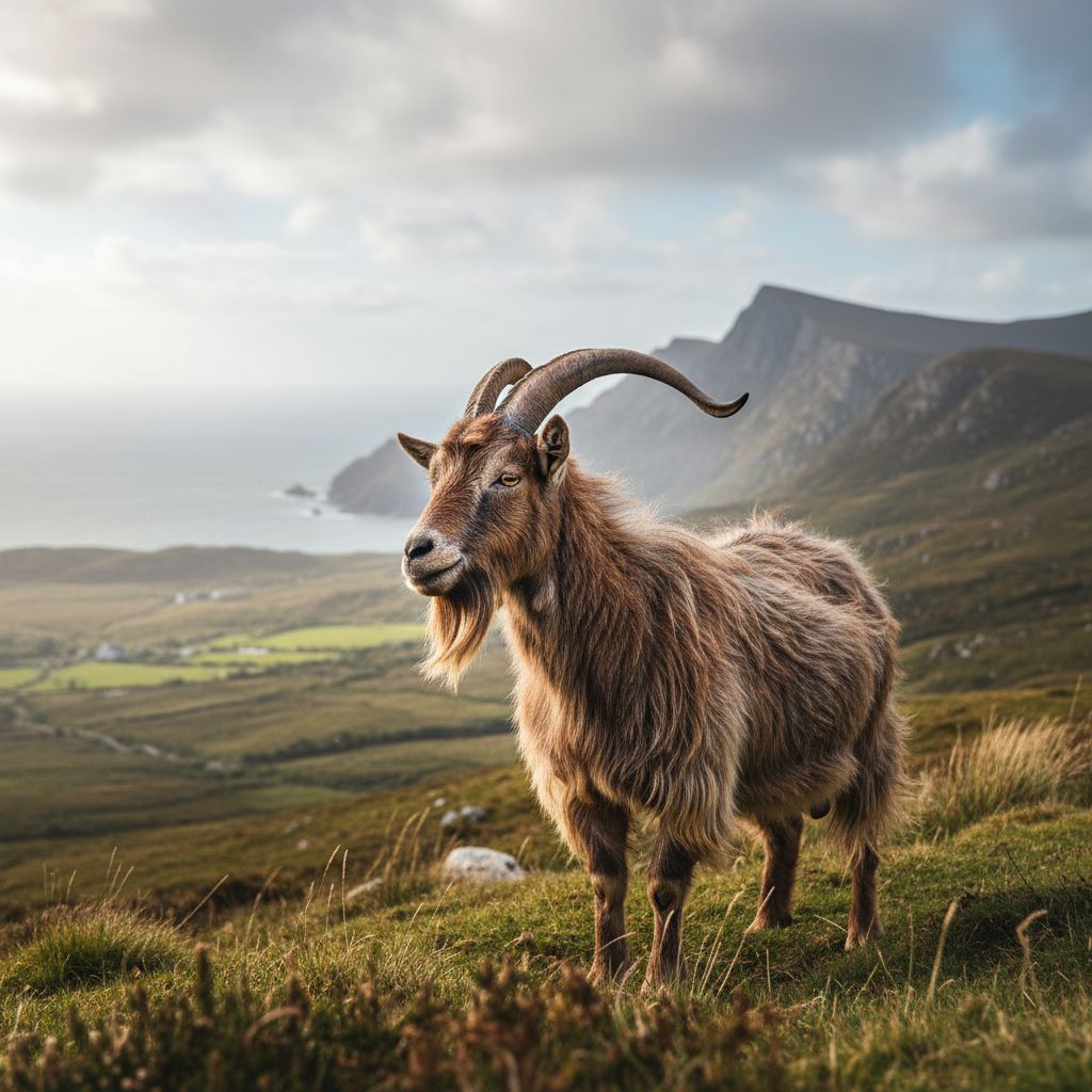 La cabra Old Irish es la única raza caprina autóctona de Irlanda y se remonta a hace 3.000 años.