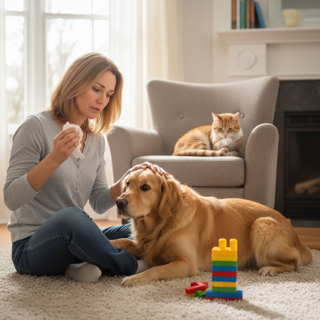 Los perros se comportan como niños pequeños cuando los humanos necesitan ayuda, pero los gatos no suelen hacerlo.